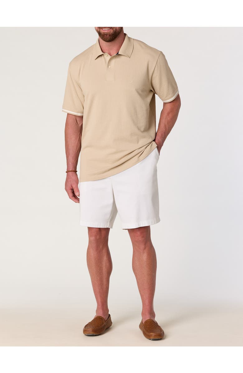 Nautica Big & Tall Compact Seersucker Polo Shirt, Alternate, color, Mushroom