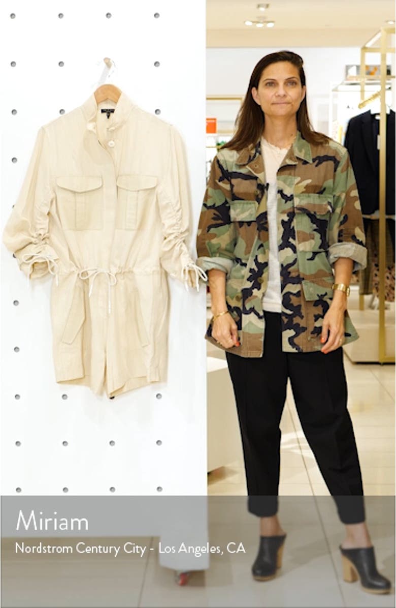 Boa Ruched Sleeve Romper, sales video thumbnail