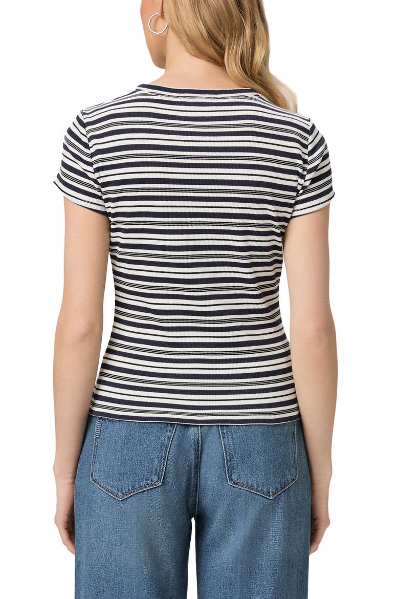 Chantrelle Stripe T-Shirt, Alternate, color, IVORY/ DARK INK BLUE