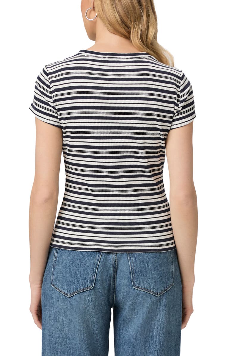 PAIGE Chantrelle Stripe T-Shirt, Alternate, color, Ivory/ Dark Ink Blue