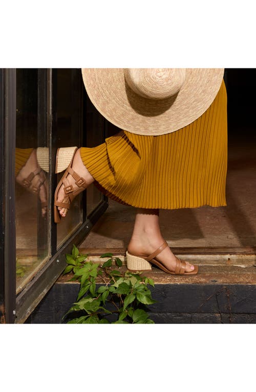 Marion Parke Women Imogen Raffia Block Heel In Tan In Luggage Raffia
