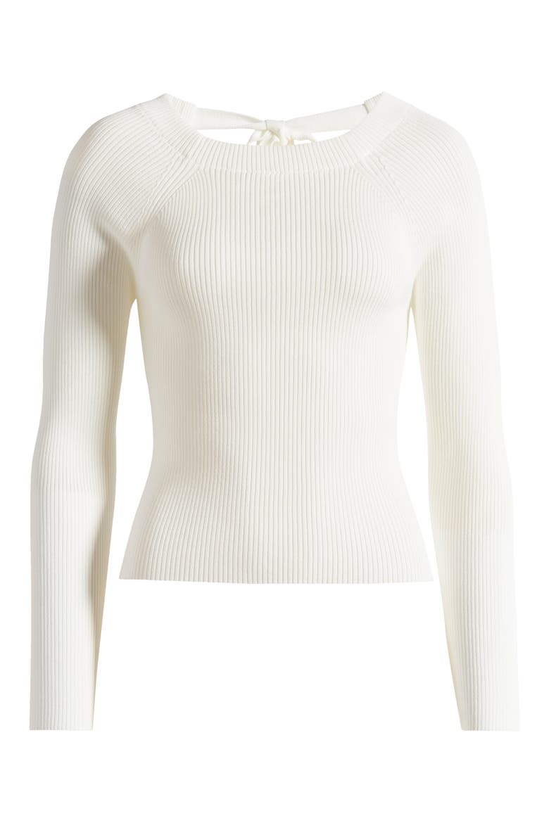 Open Back Rib Sweater, Alternate, color, WHITE