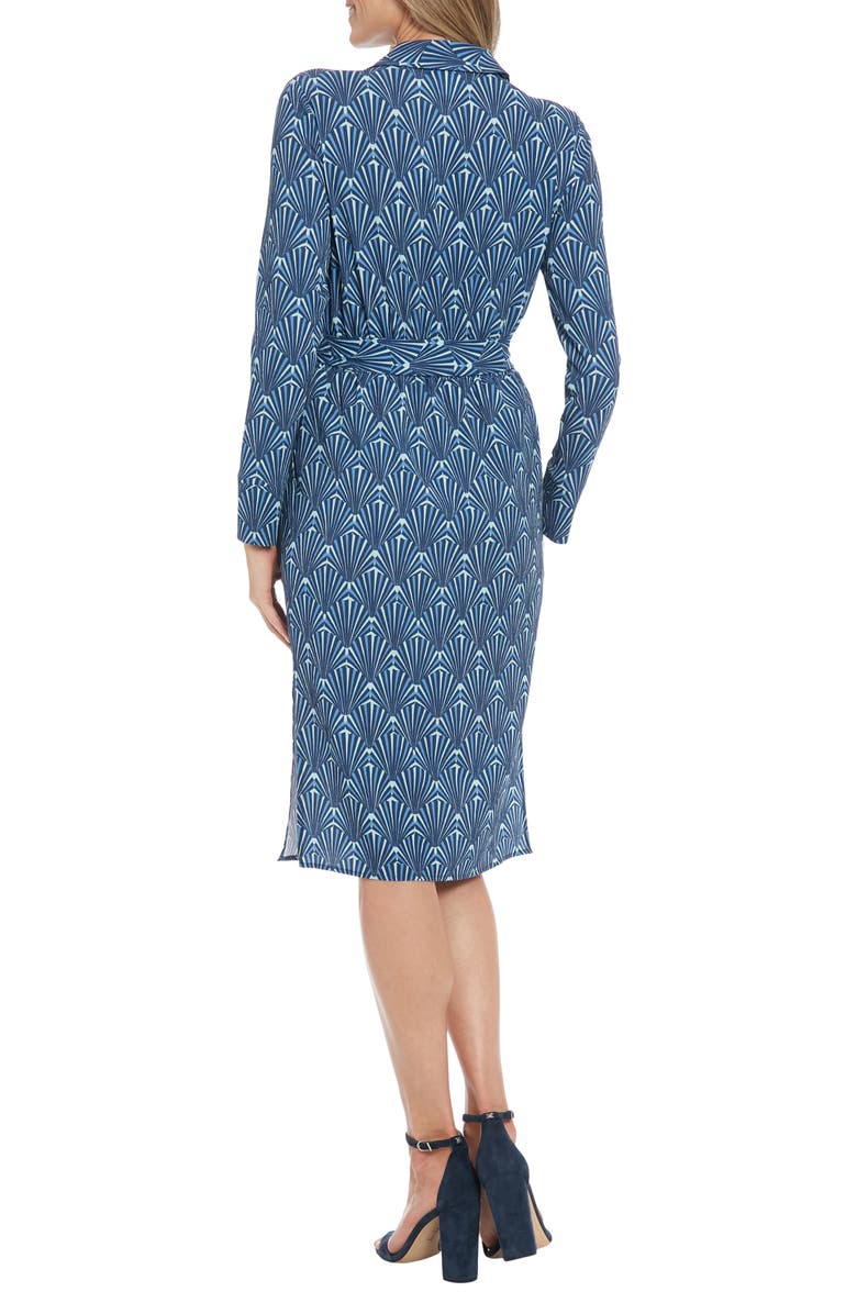London Times Warp Style Long Sleeve Shirtdress, Alternate, color, 