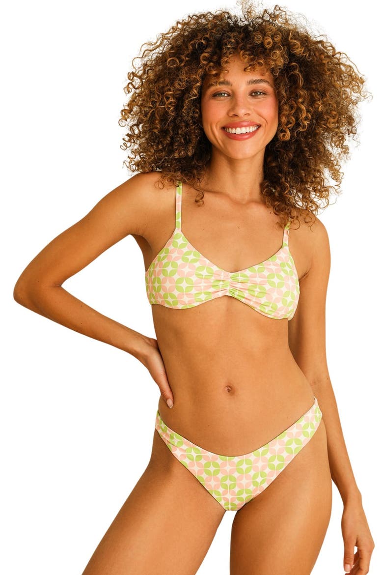 Britney Adjustable Shoulder Bikini Top, Main, color, Retro Pop