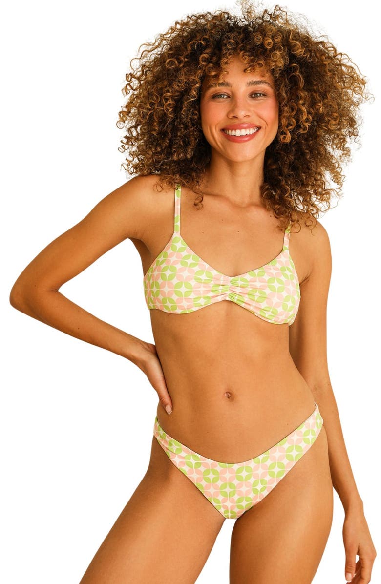 Dippin Daisys Britney Adjustable Shoulder Bikini Top, Main, color, Retro Pop