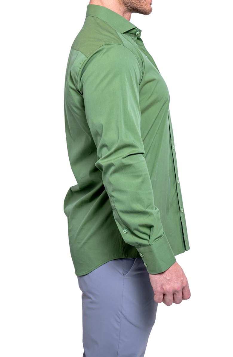 Maceoo Einstein Aristocratluxestretch Button-Up Shirt, Alternate, color, Green