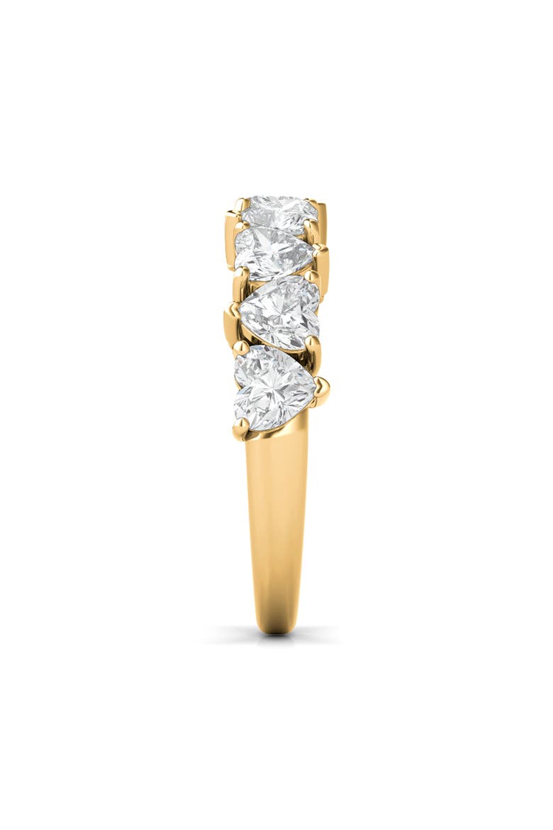 Alternating Hearts Lab Created Diamond Half Eternity Ring, Alternate, color, YELLOW GOLD
