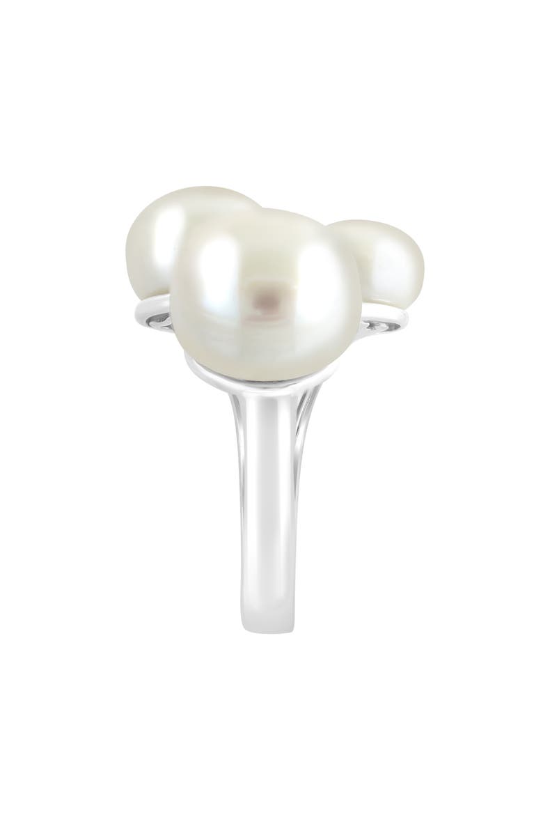 Freshwater Pearl Trio Ring, Alternate, color, WHITE