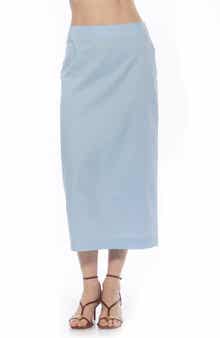Alexia Admor Ginni Stretch Cotton Midi Skirt
