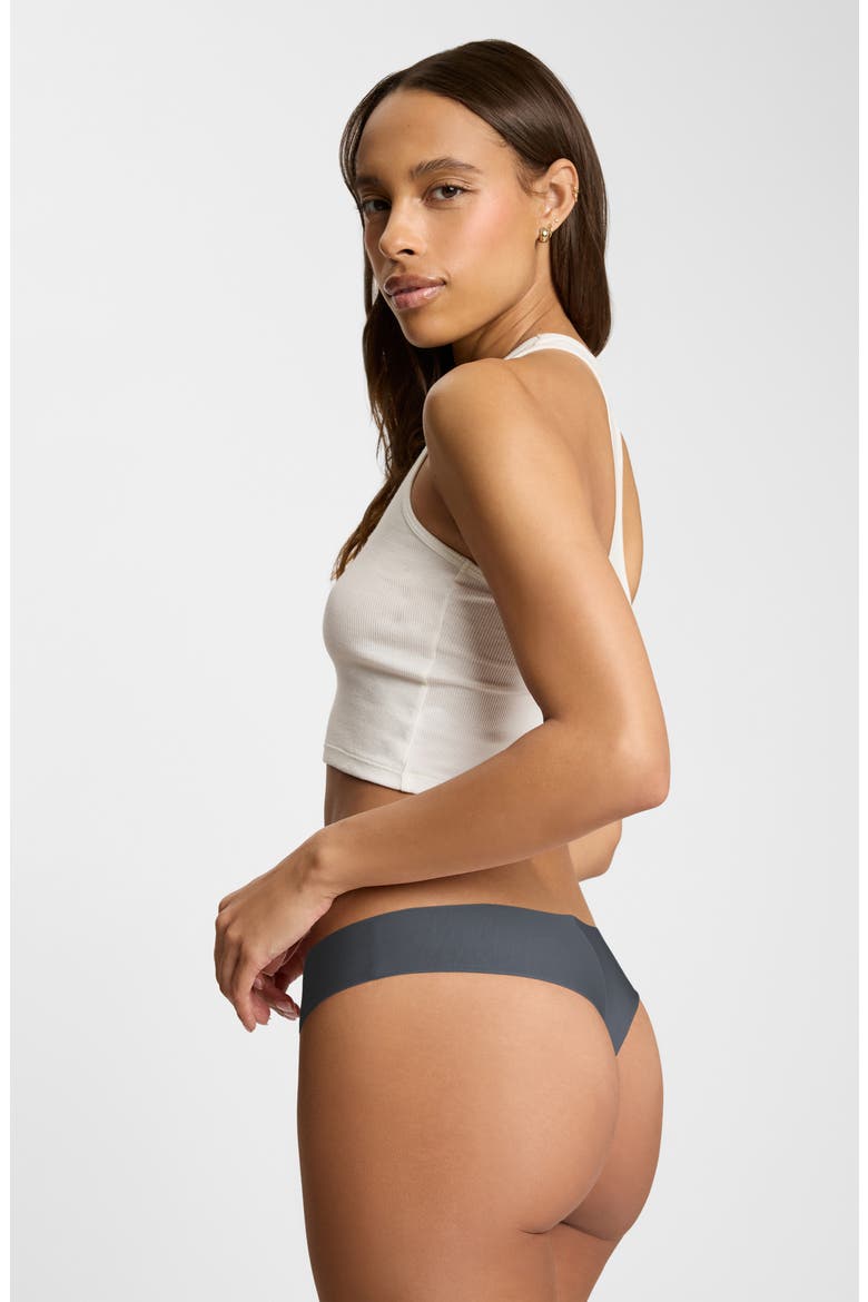 Butter 2-Pack Thongs, Alternate, color, GREY/ PINK