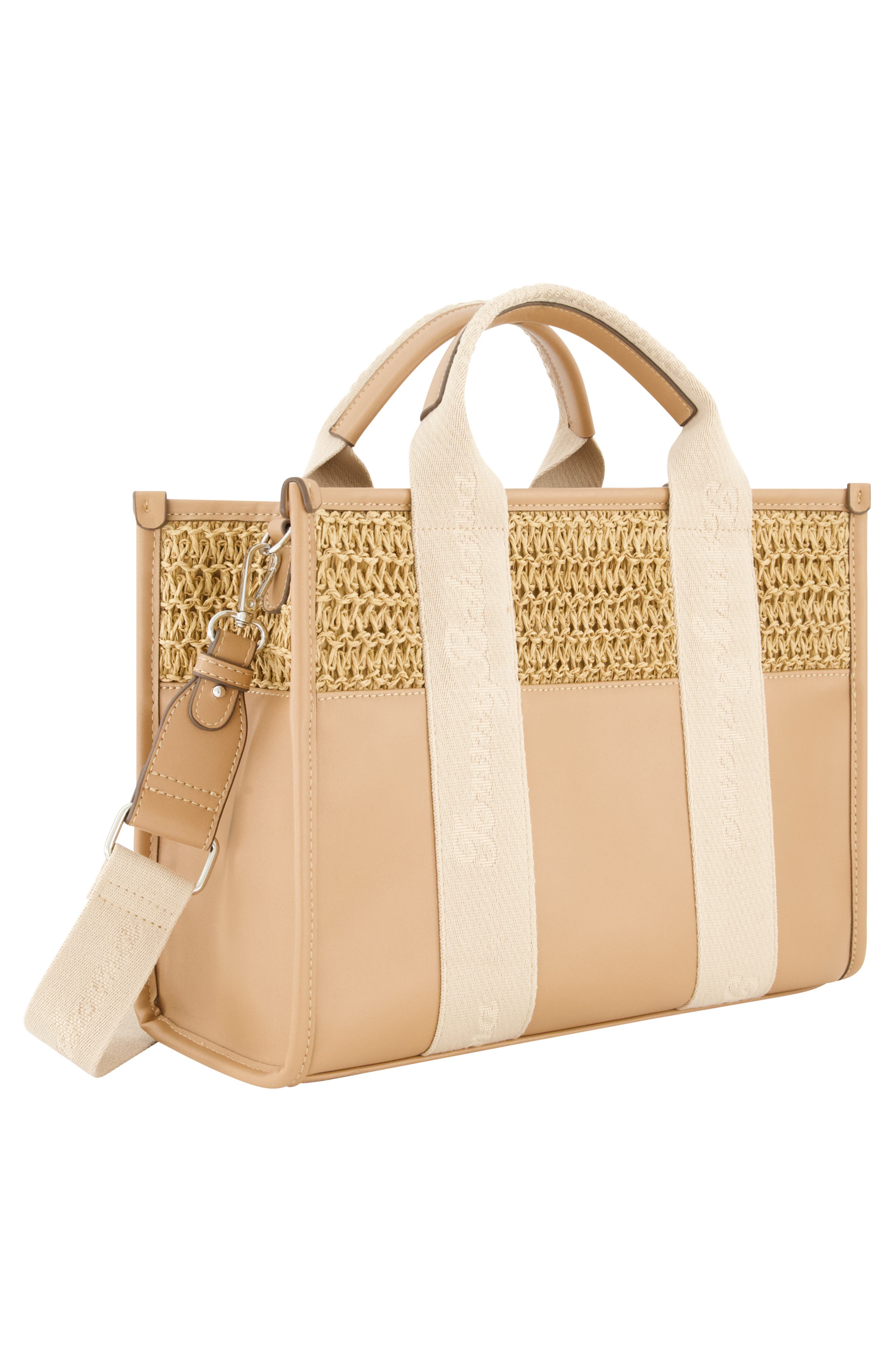 Tommy Bahama Raffia Web Strap Modern Tote Bag, Alternate, color, Tan