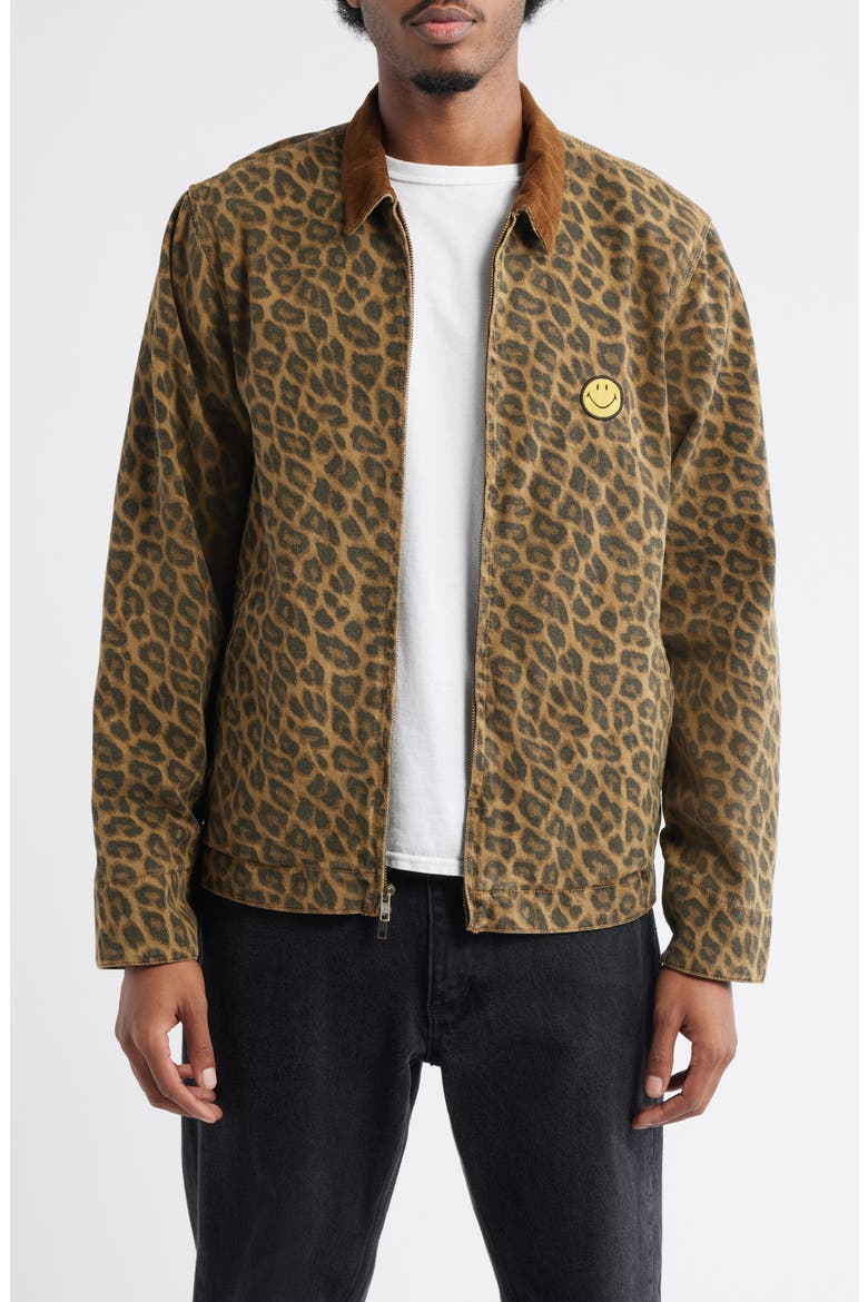 SMILEY® LA Work Jacket, Main, color, LEOPARD PRINT/ BROWN