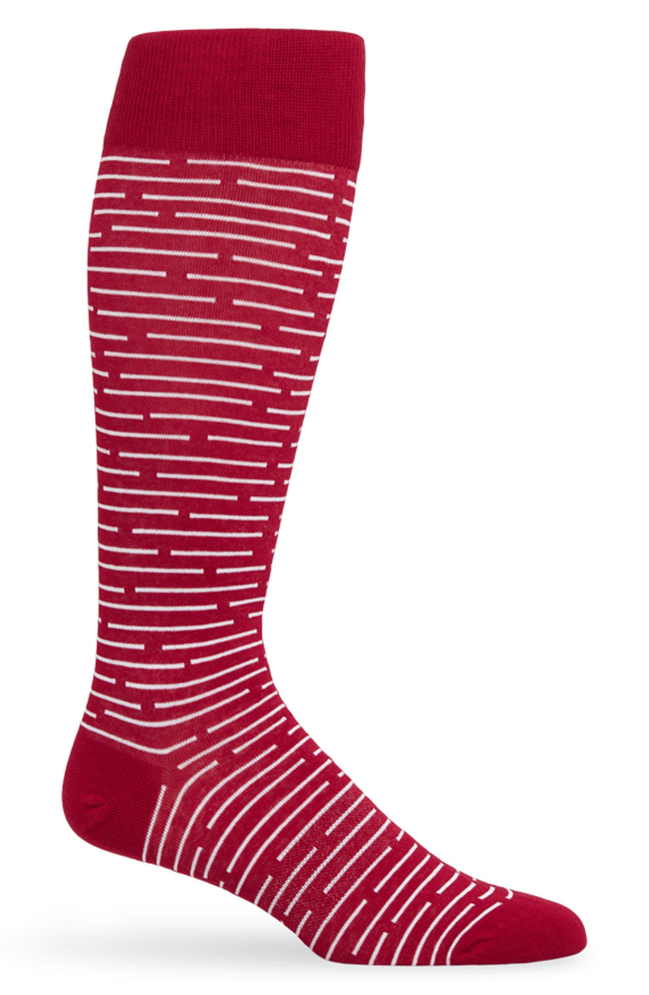Broken Stripes Mid-Calf Premium Novelty Dress Socks