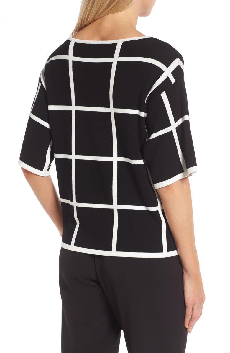 Vince Camuto Windowpane Sweater, Alternate, color, 