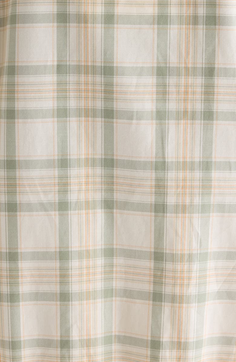 Acne Studios Check Organic Cotton Hooded Jacket, Alternate, color, Green/ Orange