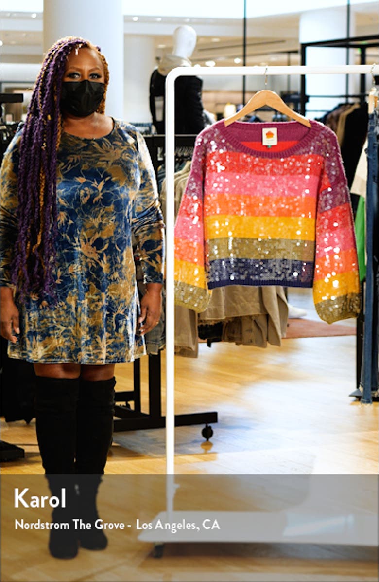 Rainbow Stripe Sequin Sweater, sales video thumbnail
