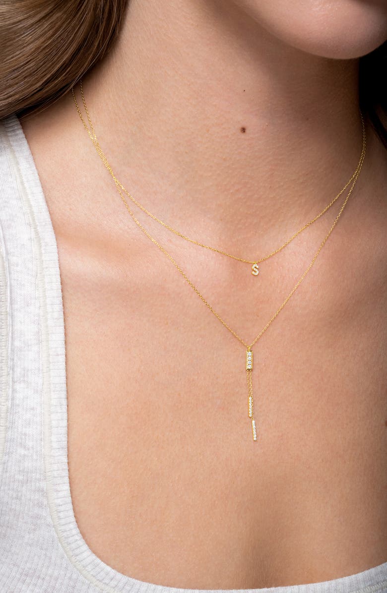 Bony Levy Diamond Y-Necklace, Alternate, color, 18K Yellow Gold