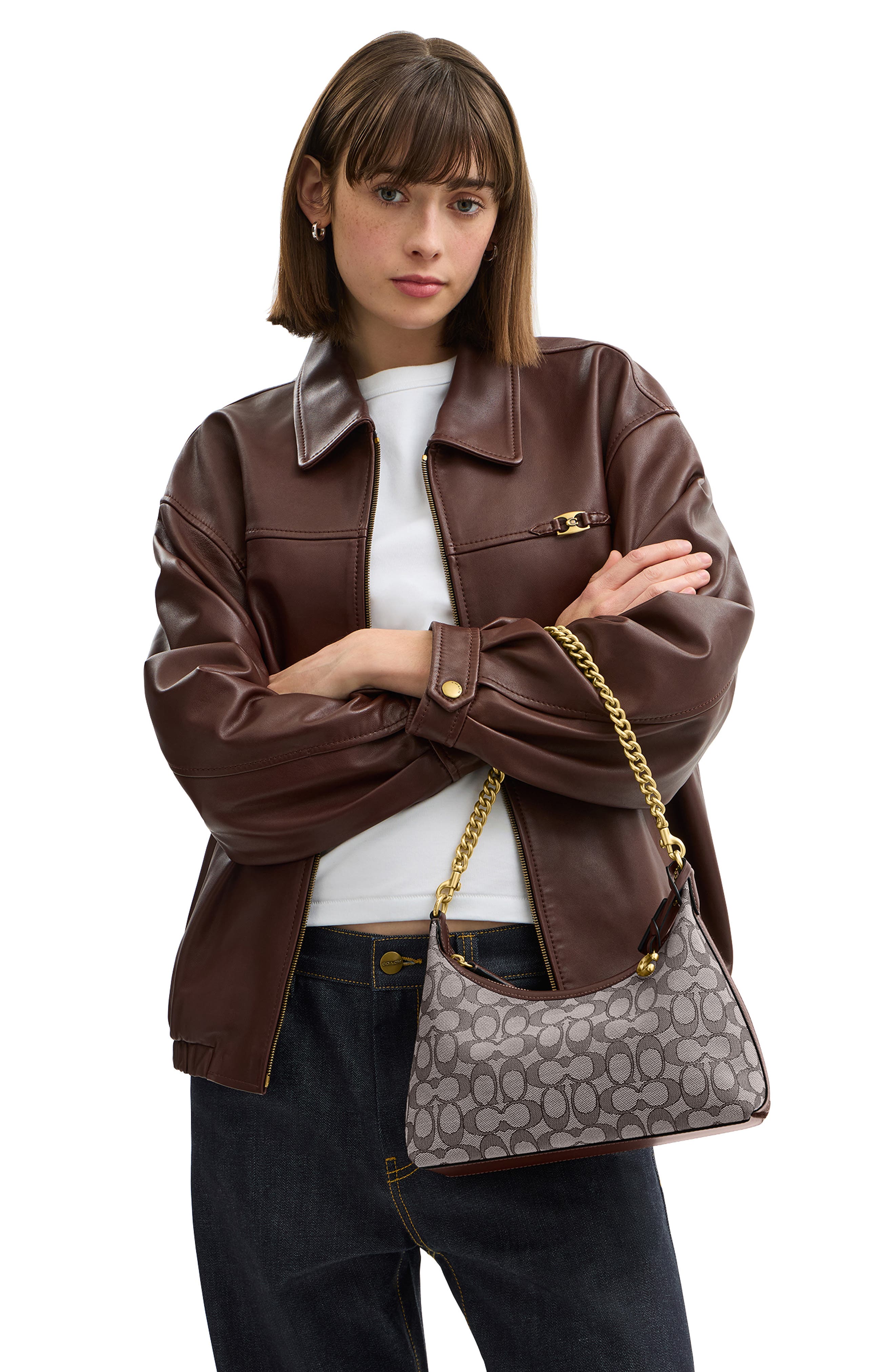 COACH Juliet Signature Jacquard Shoulder Bag, Alternate, color, 