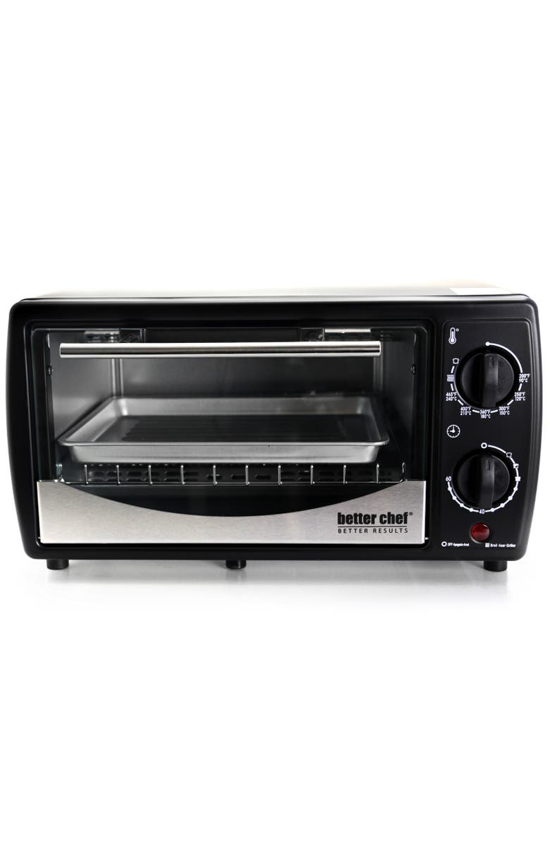 Better Chef 9 Liter Stainless Steel Toaster Oven and Broiler, Alternate, color, Black