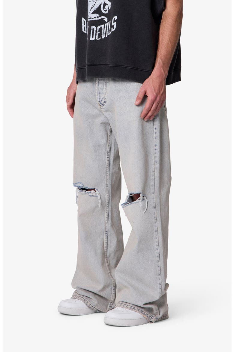 Distressed Kick Flare Jeans, Alternate, color, LIGHT BLUE