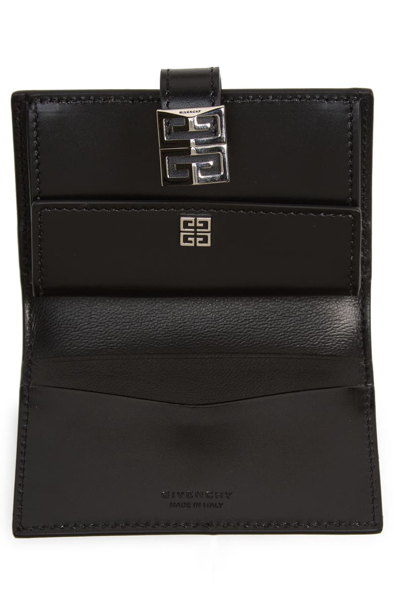 Givenchy 4G Box Leather Card Holder, Alternate, color, 