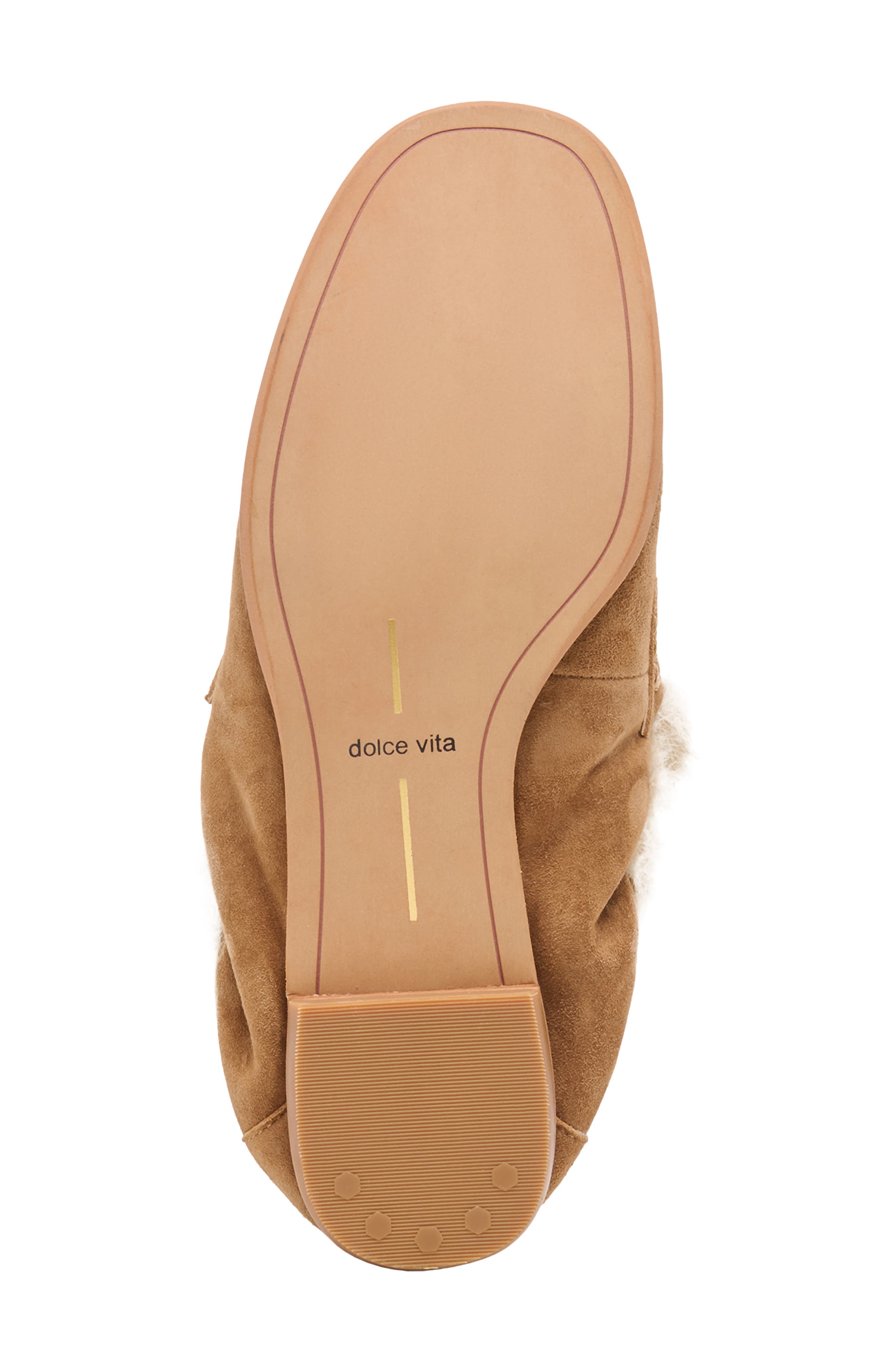 Cloey Plush Faux Fur Lined Loafer, Alternate, color, LIGHT BROWN SUEDE