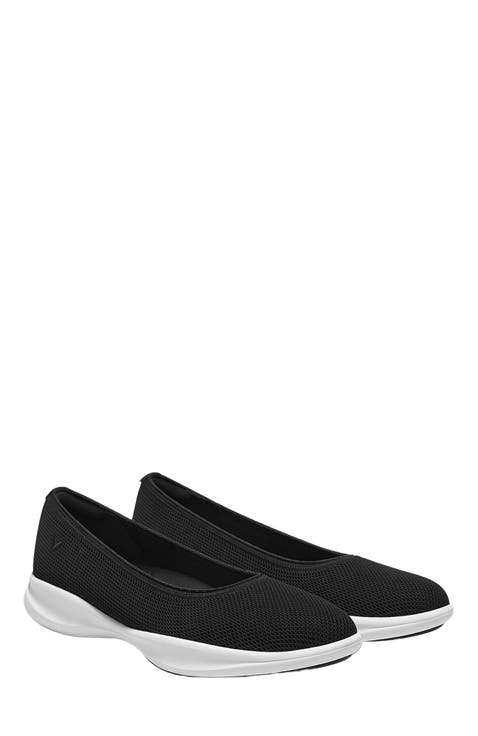 Water-Repellent Round-Toe All-Day Sneaker Flats (Izabel)