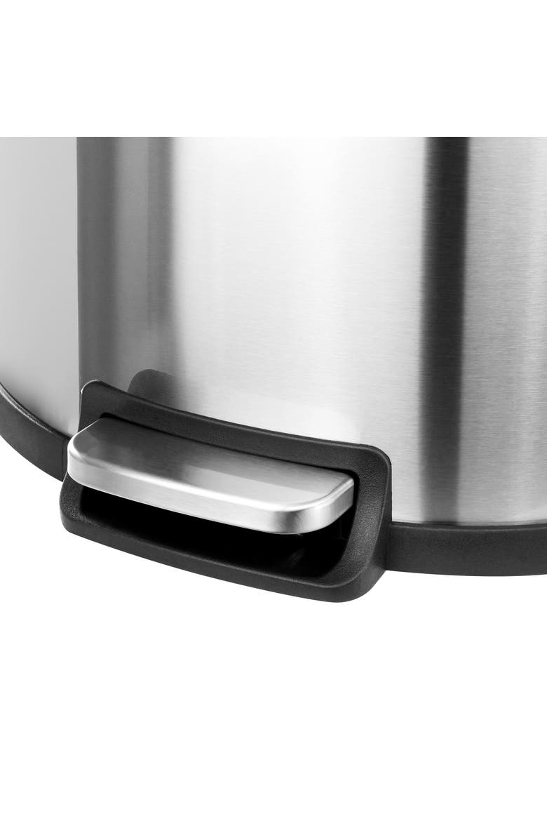13 Gallon Half Circle Stainless Steel Trash Bin, Alternate, color, Silver
