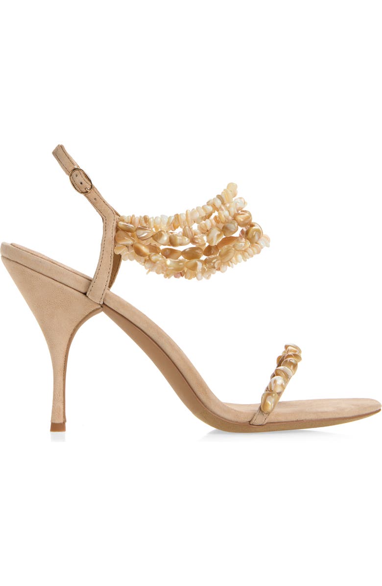 Jeffrey Campbell Volcana Ankle Strap Sandal, Alternate, color, Beige Suede Combo