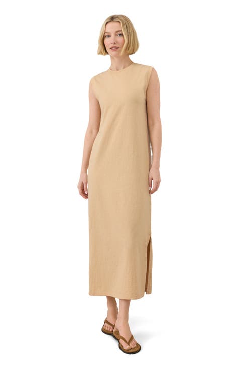 Organic Cotton Soft-Slub Essential Muscle Tee Maxi Dress
