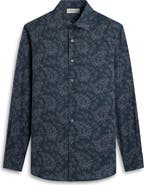Bugatchi Axel Trim Fit Paisley Stretch Cotton Button-Up Shirt