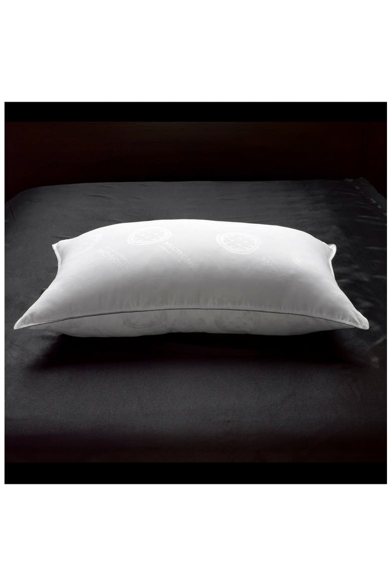 White Down Pillow, with MicronOne Dust Mite, Bedbug, and Allergen-Free Shell, Medium, for All Sleep Positions, Alternate, color, WHITE