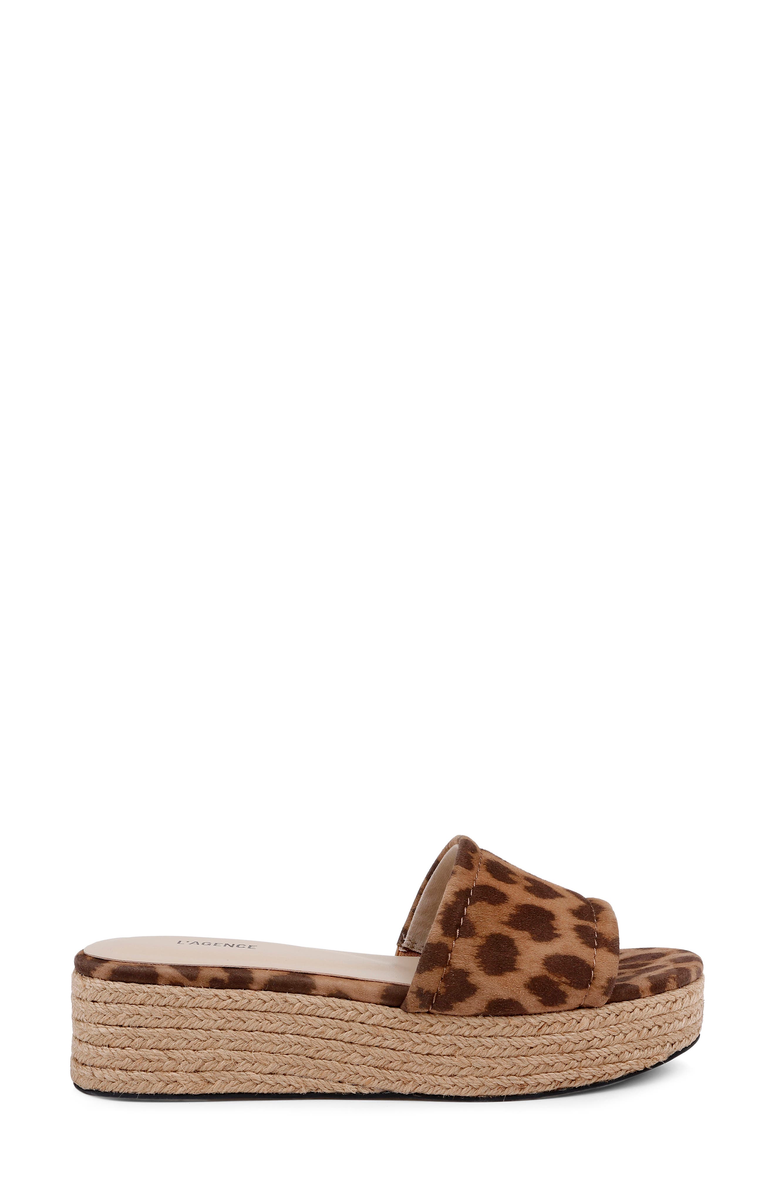 L'AGENCE Ramani Espadrille Platform Wedge Slide Sandal, Alternate, color, 
