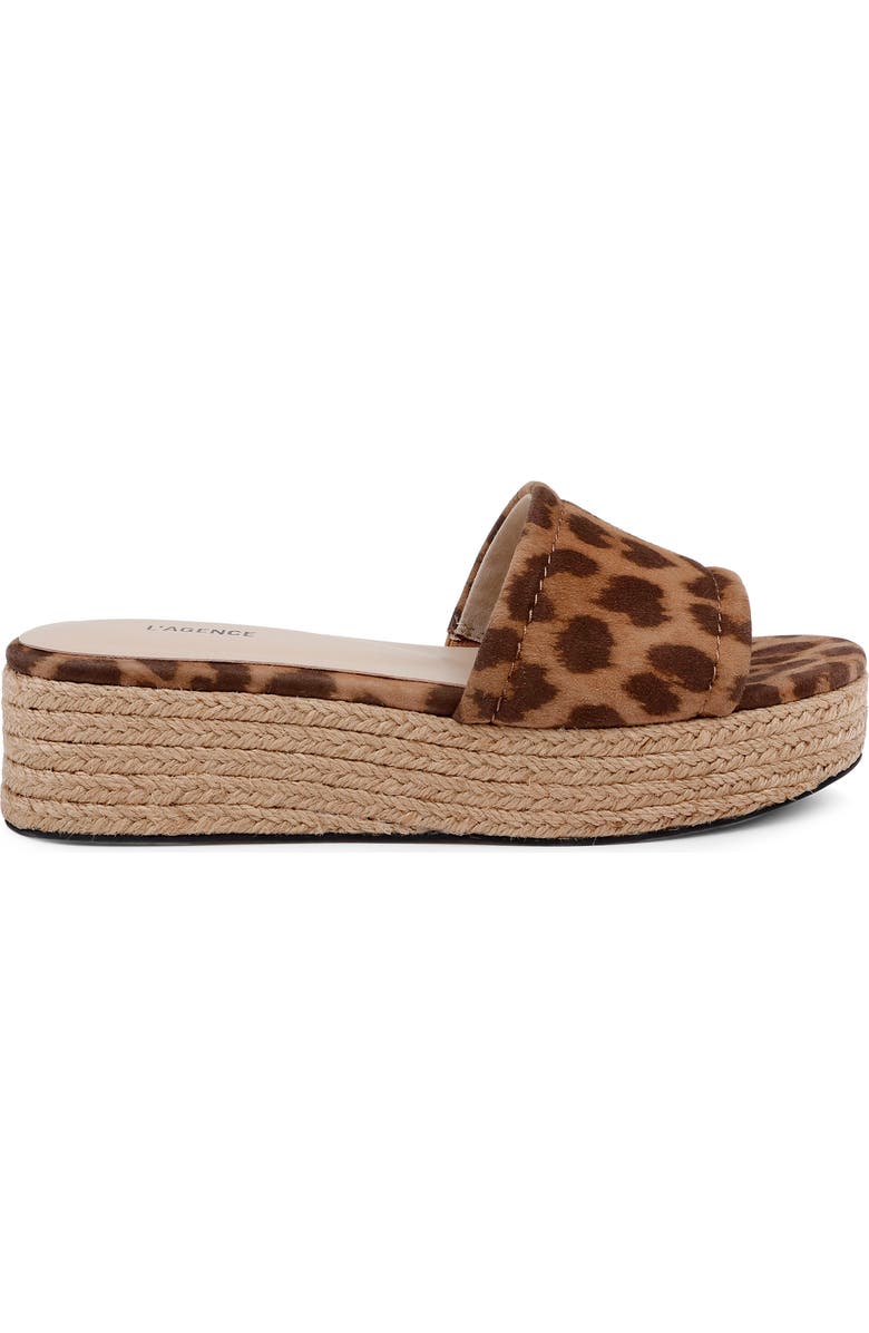 L'AGENCE Ramani Espadrille Platform Wedge Slide Sandal, Alternate, color,