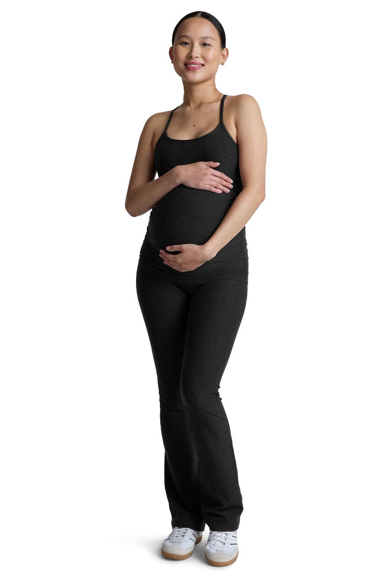 Space Dye Maternity Pants, Alternate, color, DARKEST NIGHT