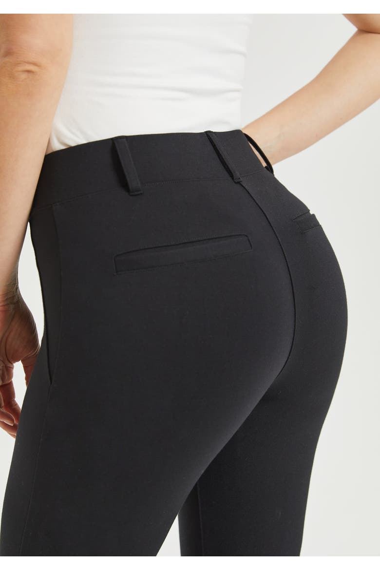 Classic Kick Flare Crop Pant Stretch Ponte, Alternate, color, Black