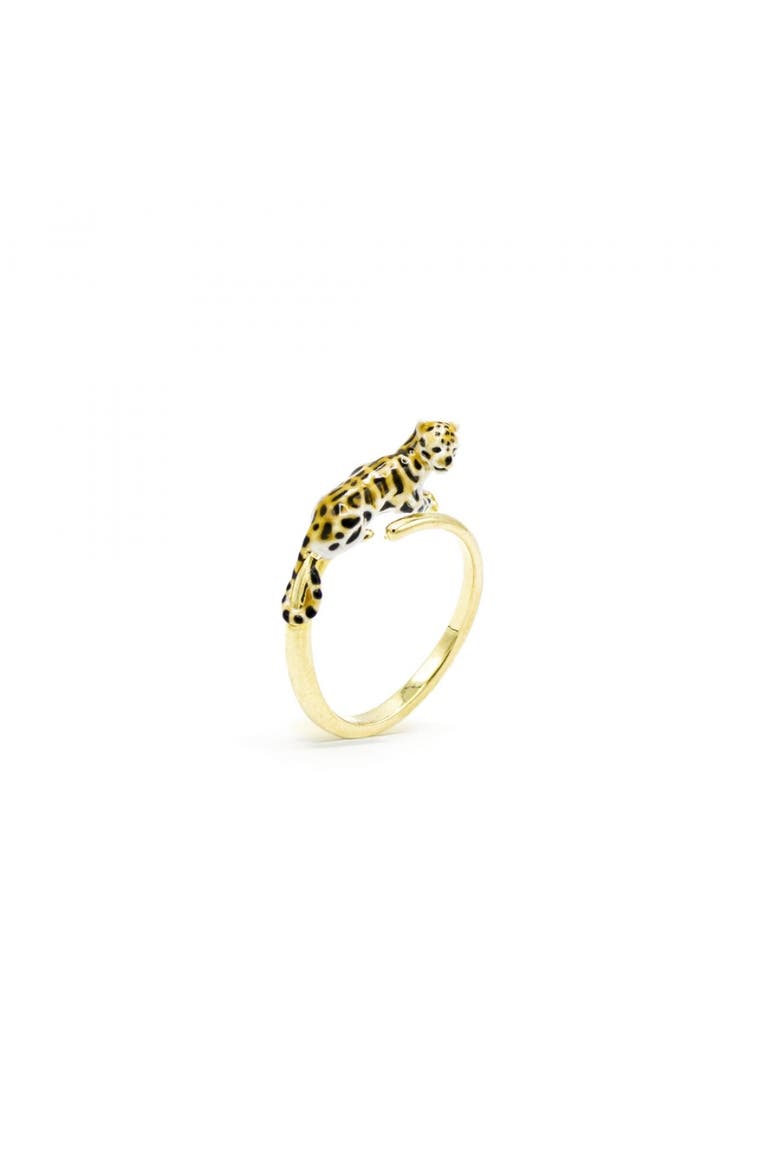 Clouded Leopard Open Ring, Alternate, color, Leopard