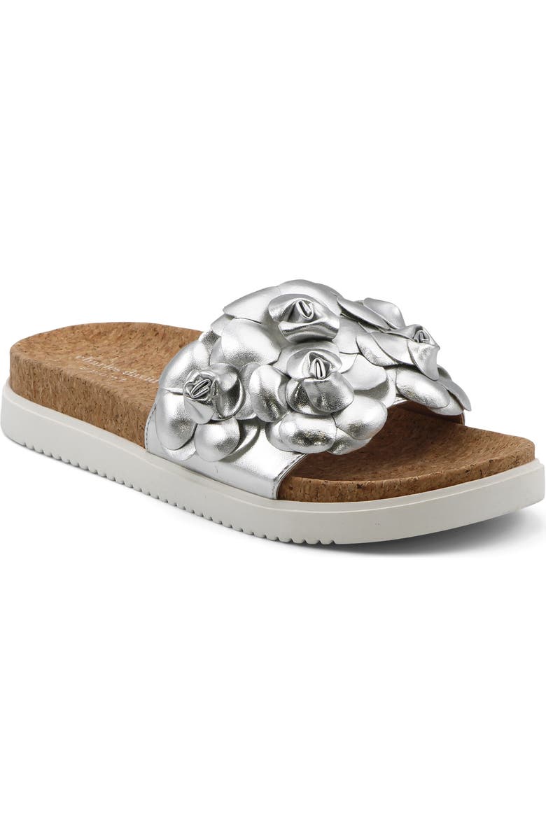 Charles by Charles David Phoetic Flatform Slide Sandal, Main, color, Silver