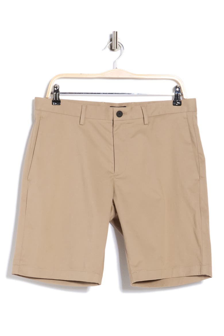Zaine Stretch Cotton Chino Shorts, Alternate, color, BARK