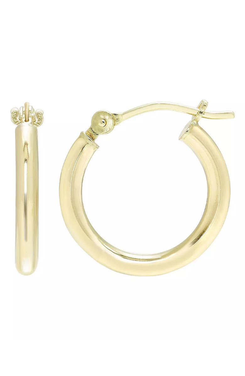 A&M 14K Yellow Gold Tube Hoop Earrings, Alternate, color, Gold