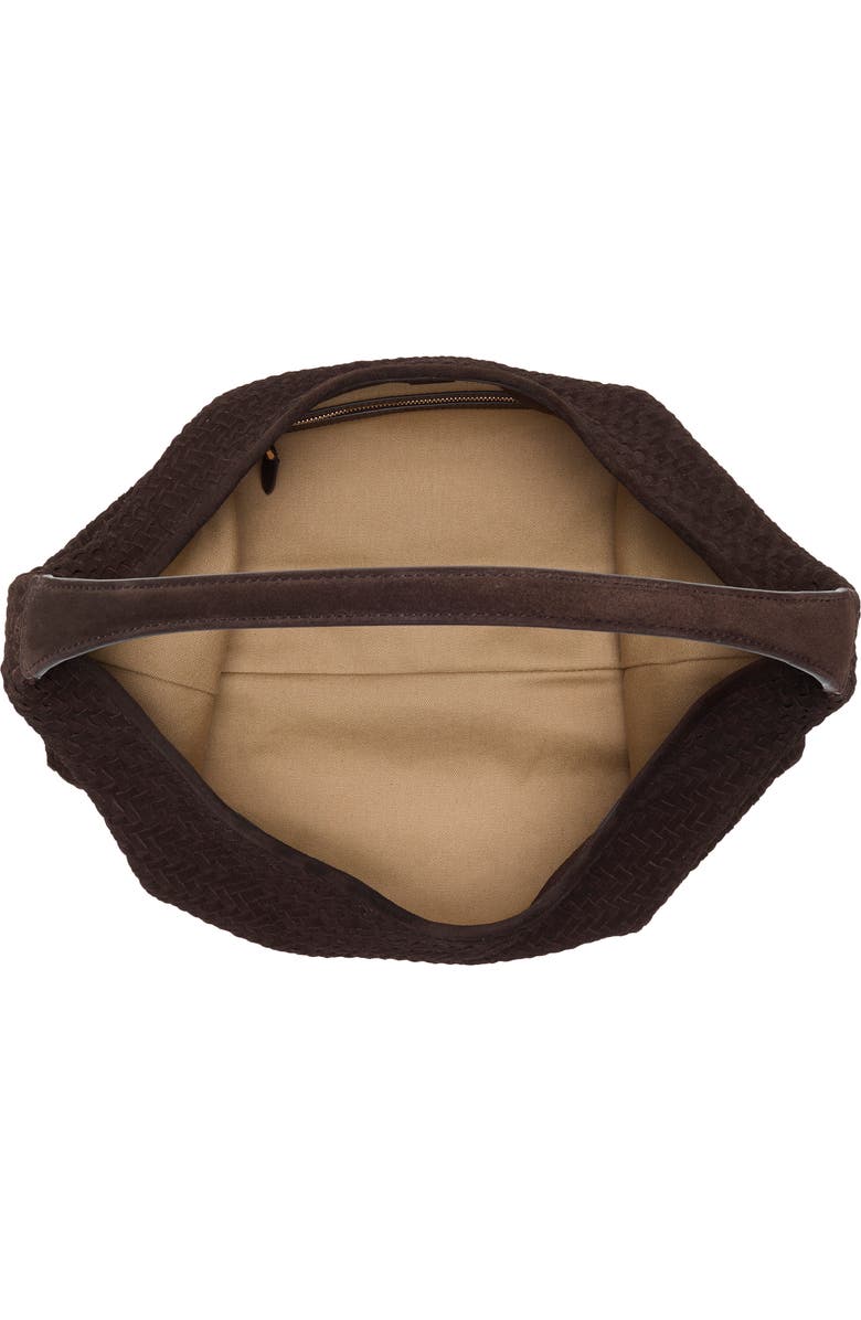 Madewell The Mylie Woven Suede Shoulder Bag, Alternate, color, Dark Carob