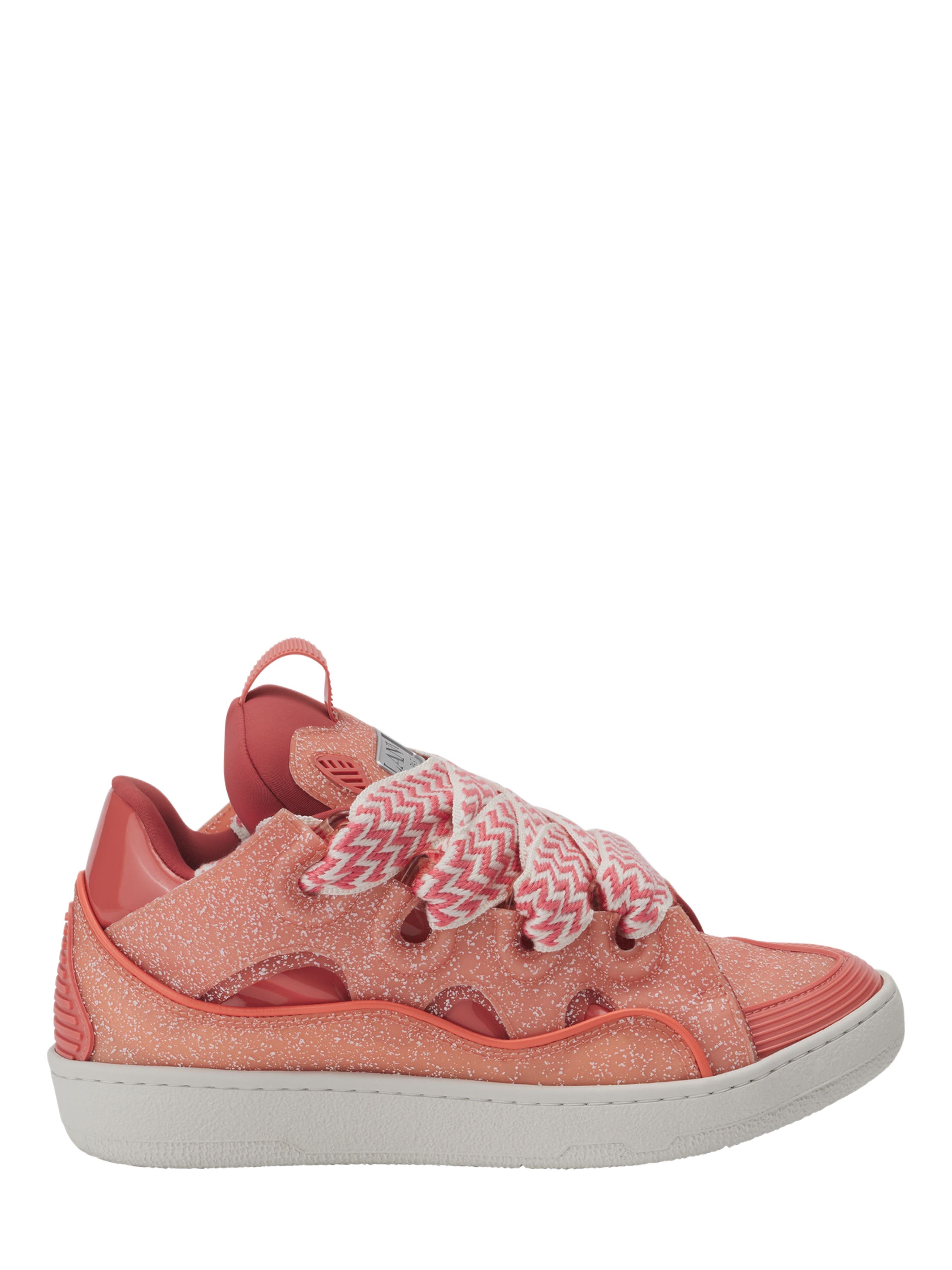 Lanvin Curb Sneakers In Speckled Leather, Main, color, 
