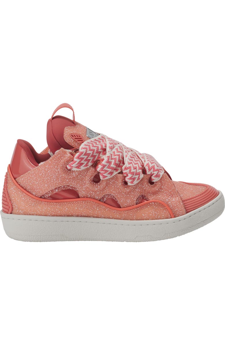 Lanvin Curb Sneakers In Speckled Leather, Main, color,