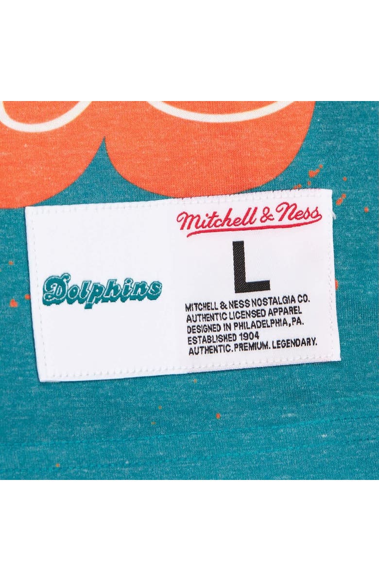 Mitchell & Ness Men's Mitchell & Ness  White Miami Dolphins Team Burst Vintage Logo T-Shirt, Alternate, color, White