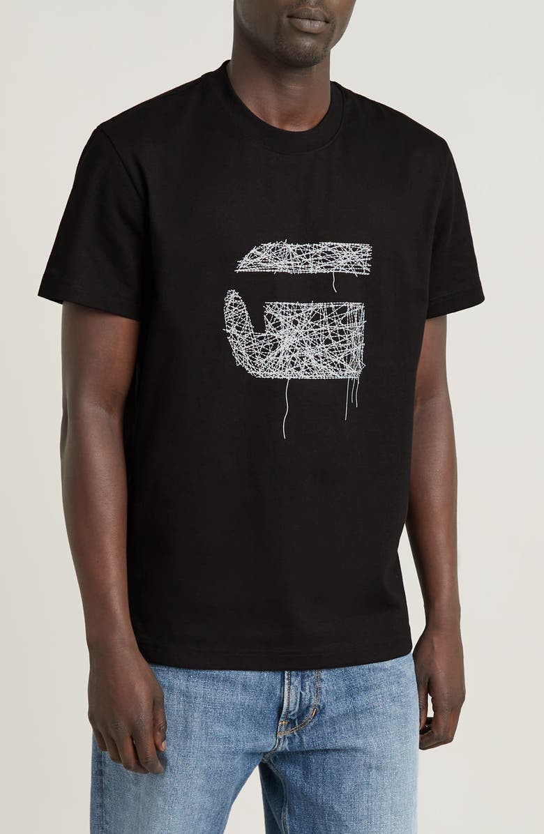 G-STAR Stitch Burger Organic Cotton Graphic T-Shirt, Main, color, 