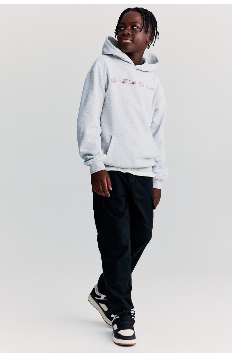 H&M Cotton Cargo Joggers, Main, color, Black