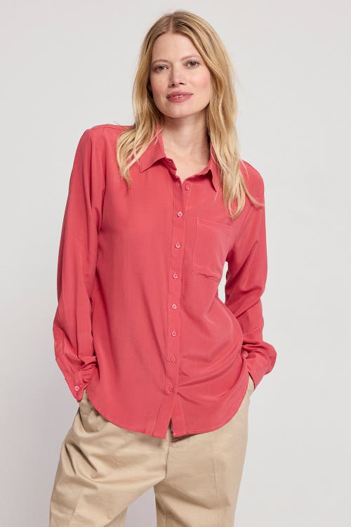 The Shirt By Rochelle Behrens The Silk Shirt In Red