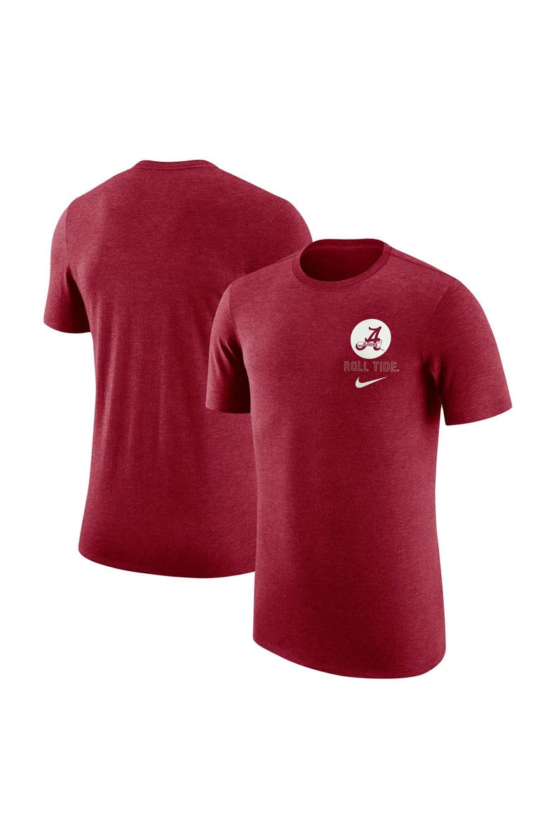 Nike Men's Nike Crimson Alabama Crimson Tide Retro Tri-Blend T-Shirt, Main, color,