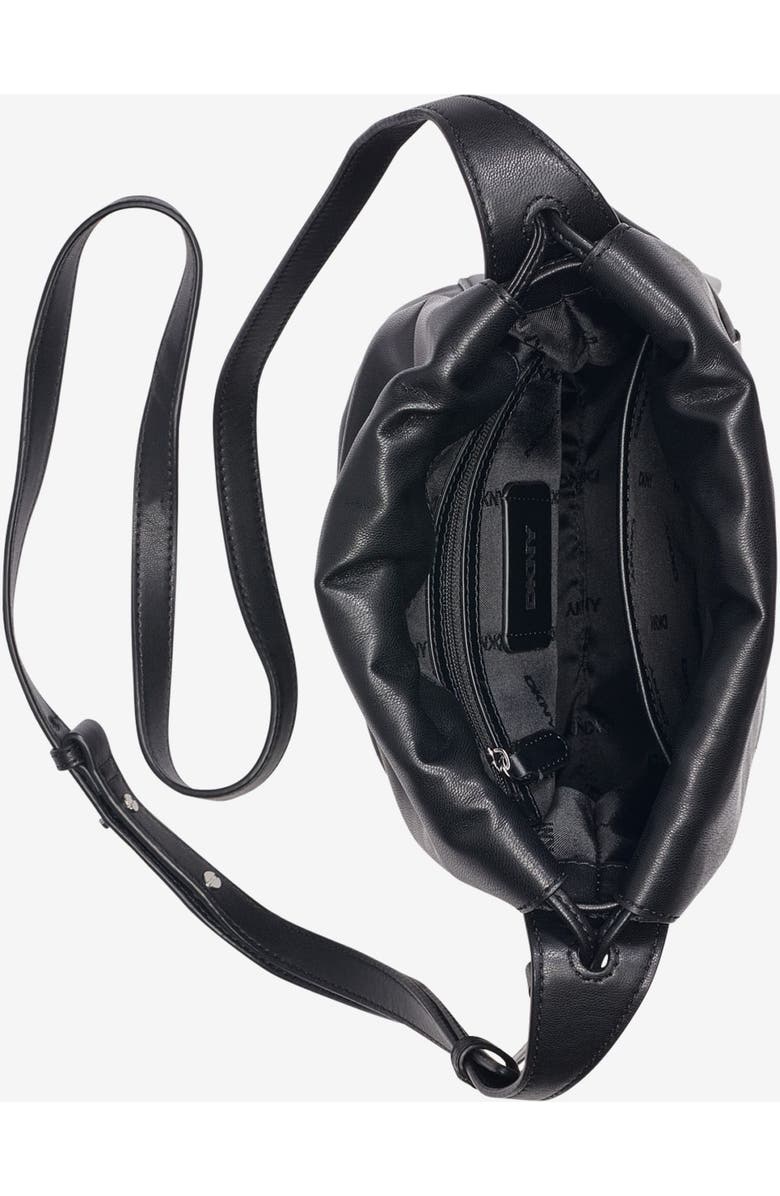 DKNY Channing Small Drawstring Bag, Alternate, color, Black/Silver