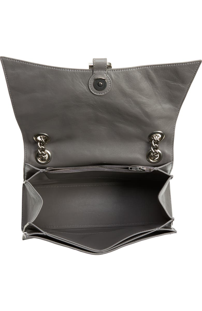 Balenciaga Crush Crushed Leather Shoulder Bag, Alternate, color,
